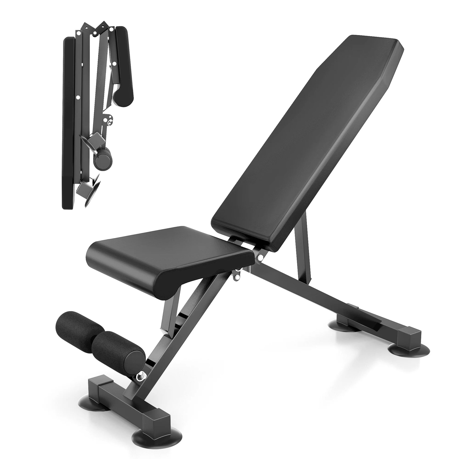 Weight Bench Workout Bench for Incline Decline Exercise 500LBS Weight Capacity Fast Folding Home Gym