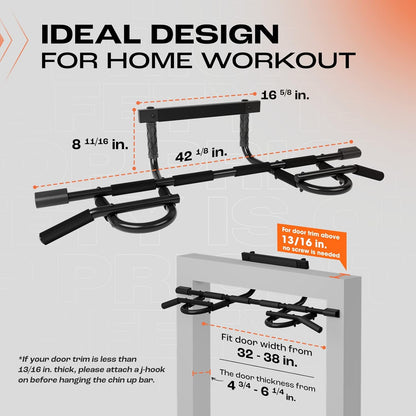 Professional Heavy Duty Doorway Pull-Up Bar with Solid Construction and Multiple Grip Options