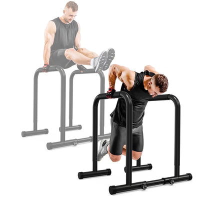 Adjustable Dip Bar Heavy Duty Steel Dip Station Power Tower Dip Station Pull up Bar Power Rack Max Weight 300Lbs