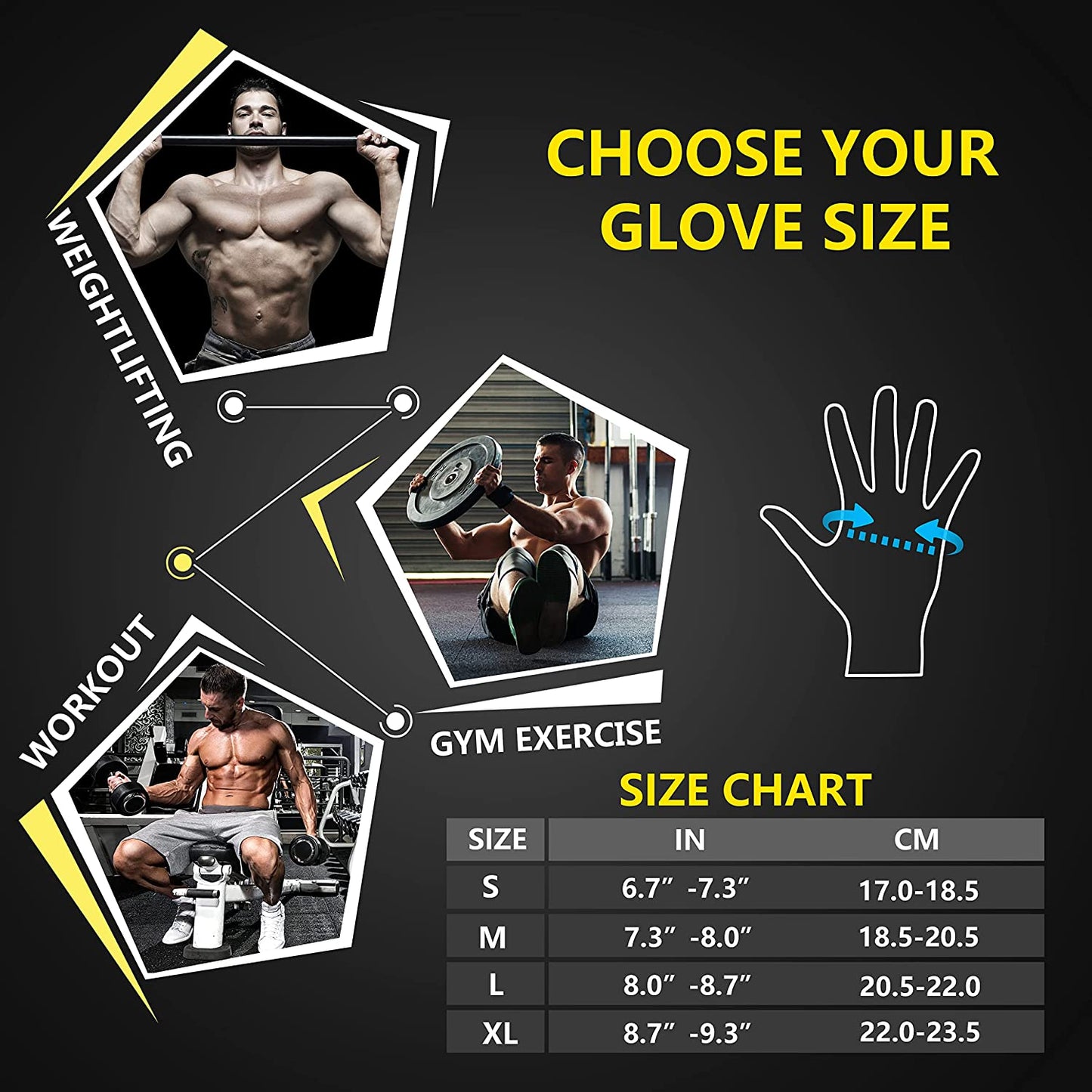 Workout Gloves for Men Full-Finger: Weight Lifting Gloves for Men, Gym Lifting Gloves Full Hand Gloves for Weightlifting, Deadlift