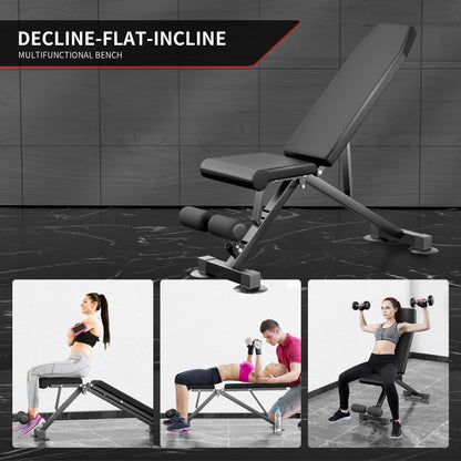 Weight Bench Workout Bench for Incline Decline Exercise 500LBS Weight Capacity Fast Folding Home Gym